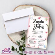 Kalpli Takvimli Davetiye Modeli