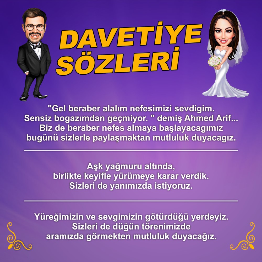 Davetiye Sözleri