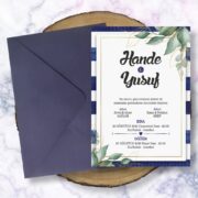 Yaprak Modelli Davetiye