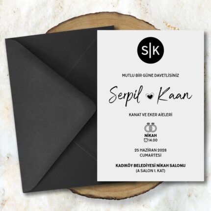 SDF 673 Düğün Nikah Davetiye