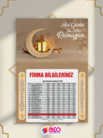 2026 Özel Tasarım Ramazan İmsakiye 1000 Adet - Görsel 4