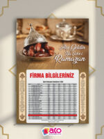 2026 Özel Tasarım Ramazan İmsakiye 1000 Adet - Görsel 3