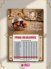 2026 Özel Tasarım Ramazan İmsakiye 750 Adet - Görsel 3