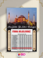 2026 Özel Tasarım Ramazan İmsakiye 1000 Adet - Görsel 12